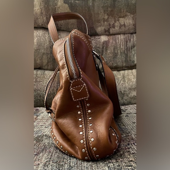 Michael Kors Extra-Large Studded Leather Weekender Bag. - Picture 8 of 16